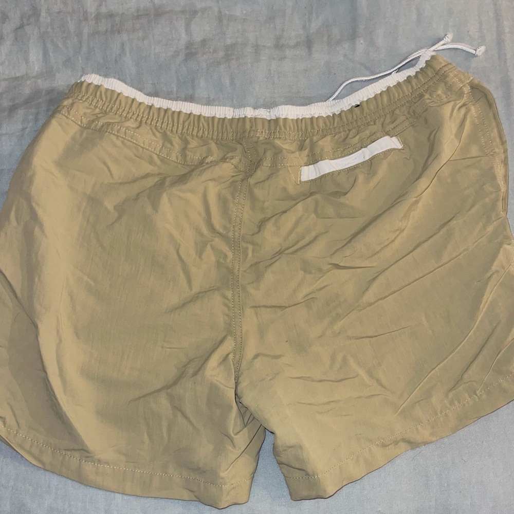 5 inch tan swim shorts